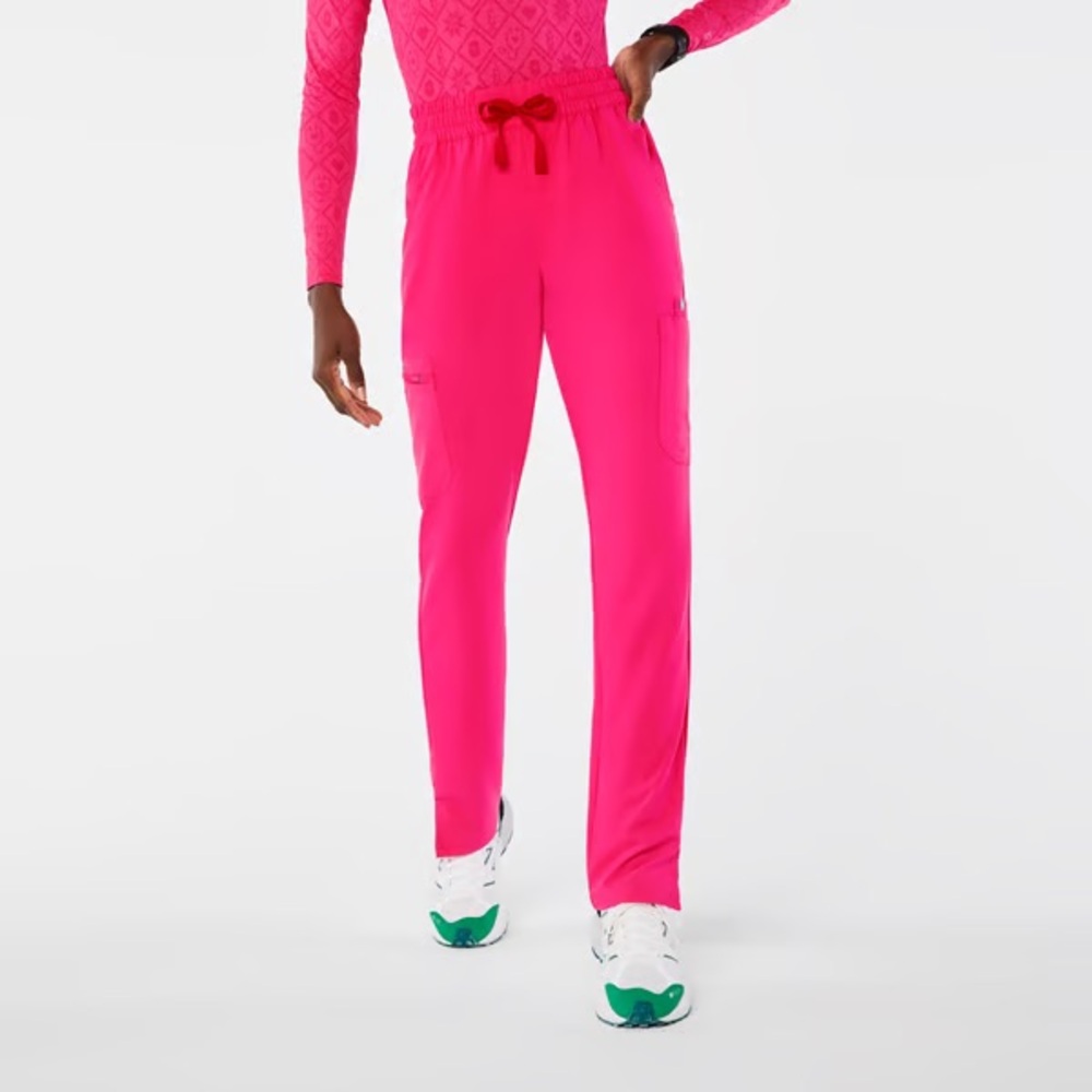 Figs Shocking Pink High Waisted Dowa Scrub Pants - SP